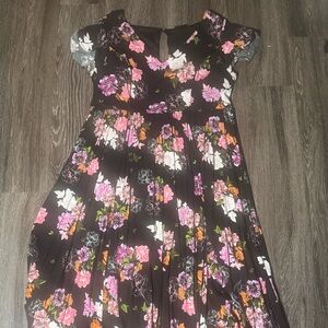 Torrid Black Maxi Dress with Floral Print